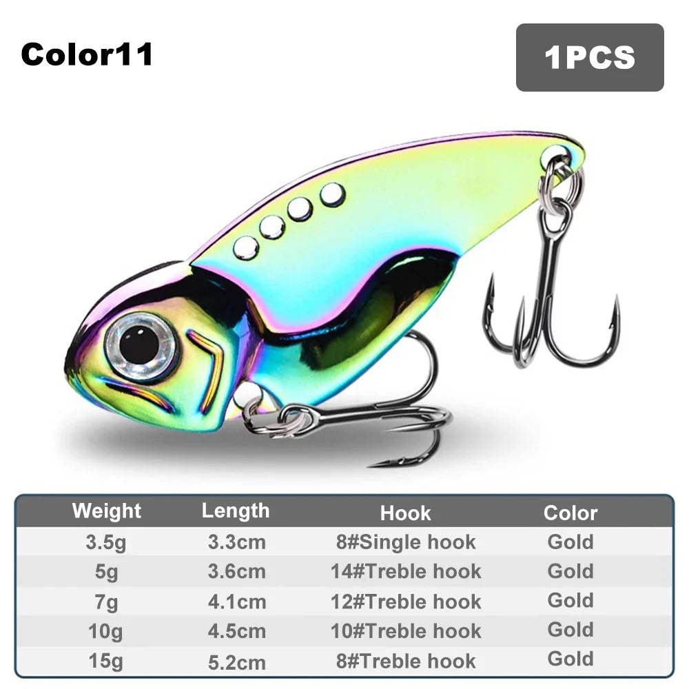 VIB Rattlesnake Iron Jig Fishing Lure – Long-Cast Hard Lure, 3.5g to 15g