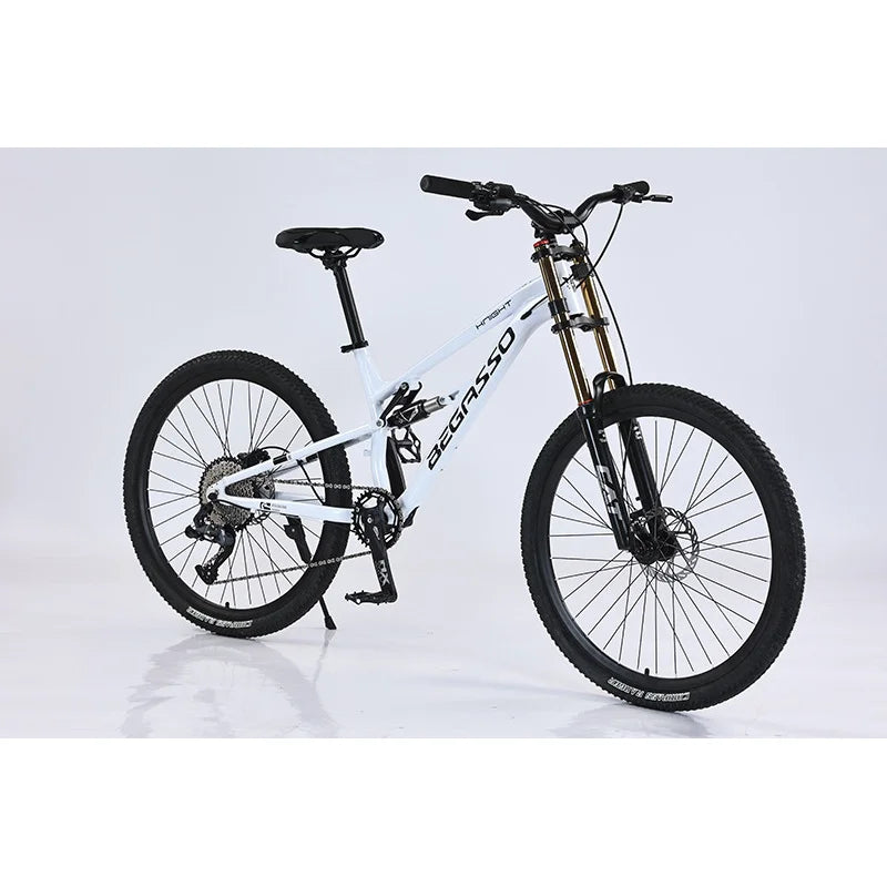 Men's Aluminum Alloy Mountain Bike – 27.5"/26" Soft Tail Full Suspension Adult MTB