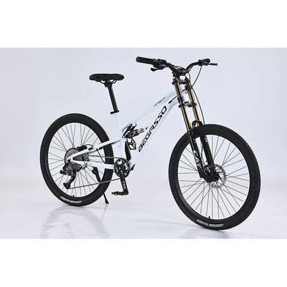 Men's Aluminum Alloy Mountain Bike – 27.5"/26" Soft Tail Full Suspension Adult MTB
