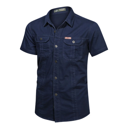 Men's Short Sleeve Tactical Hunting Shirt – Quick-Dry Combat Fishing & Hiking Shirt