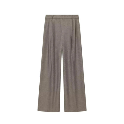 KONDALA 2026 Spring Summer Office Lady Solid Suits Fashion Elegant Double Breasted Tops For Women Chic Zip Up Wide Leg Pants