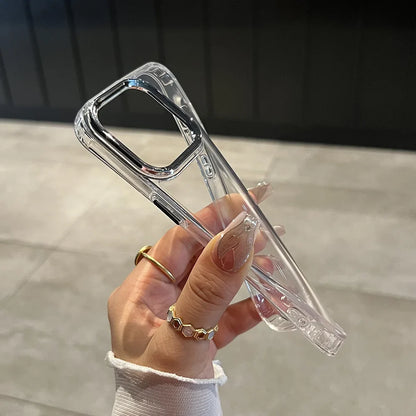 Advanced Circuit Board Phone Case For iPhone 17 Pro Max Air 16 15 14 13 12 Pro 11 Luxury Plating Transparent Soft Bumper Cover