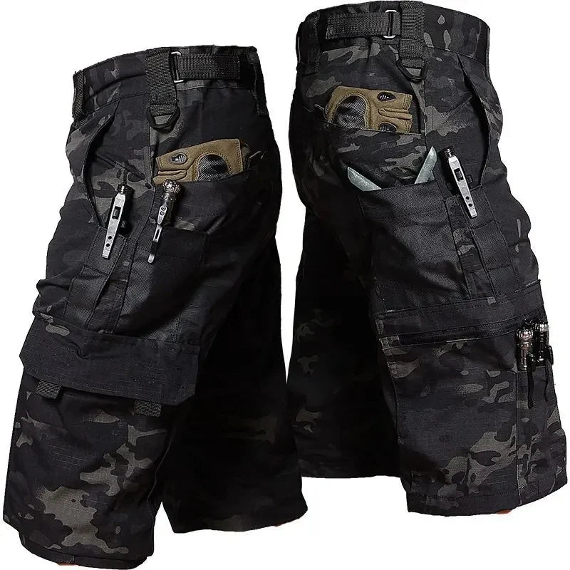 Tactical Camouflage Shorts Outdoor Work Pants Men's Multi-pocket Casual Cargo Short Pants Quick Dry Wear-resisting Shorts