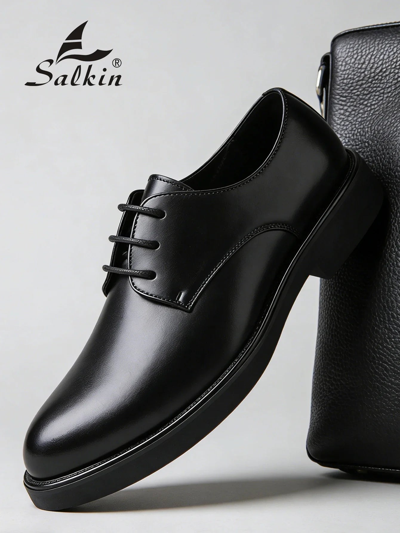 Classic Men Dress Shoes Lace Up Derby Shoes Formal Business Lesther Shoes Anti Slip Wear-resistant Office Daily Casual Shoes
