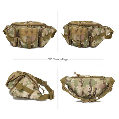 Men's Tactical Fanny Pack Nylon Waist Bag - Outdoor Sports Cycling Travel Hiking Camping Hip Pack Small Utility Belt Bag