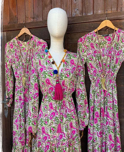 Elegant Women's Flower Long Dresses 2024 Spring New Bohemian Printed  Dress Abıye Kadın Abiye  Платье Robe Ete Femme Vestidos