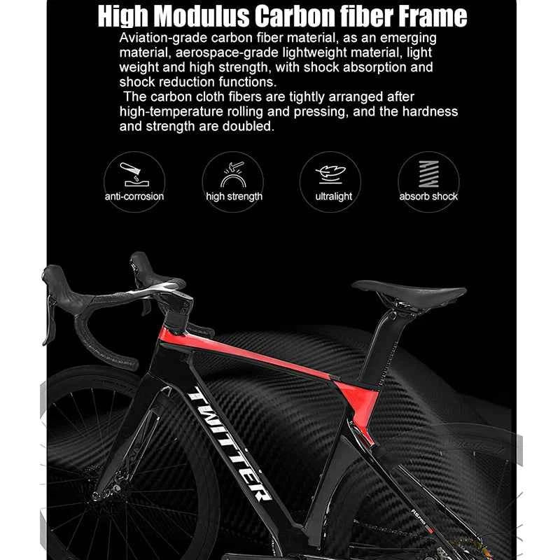 Cheap Mechanical Shifting Carbon Road Disc Bike 700*28C RS-24S Hydraulic Brake Racing Bicycle With Carbon 3K Handlebar For Sale