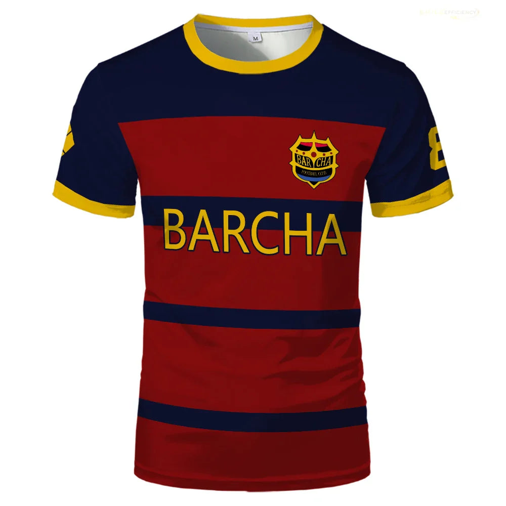 Blue Lock FC Barcha Cartoon Anime Cosplay Men Jersey Summer Short Sleeve Children Tee Tops 2024 Style Fashion Mens Boys T-shirt