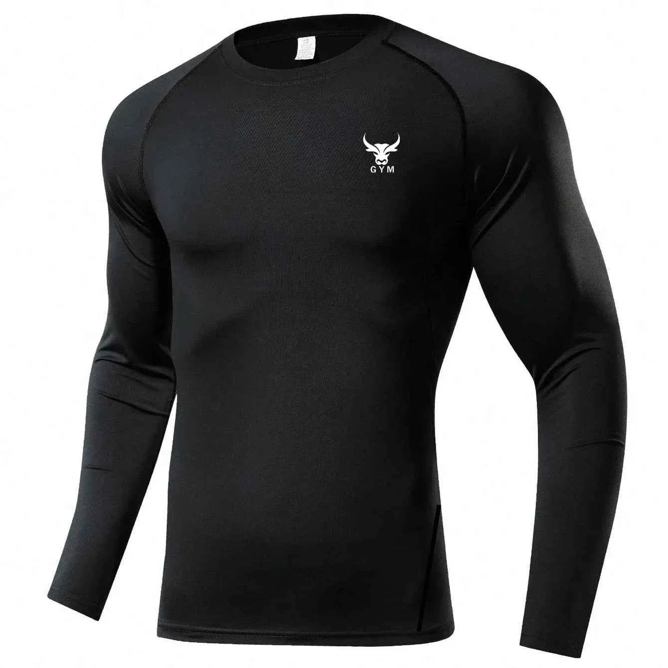 Men's Compression Long Sleeve Shirt – Quick-Dry Gym & Running Base Layer