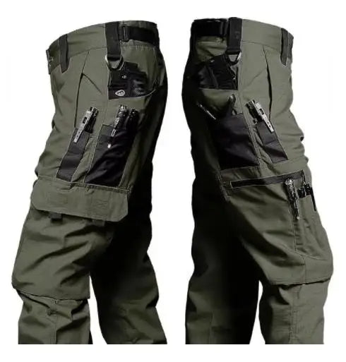 Men's Multi-Pocket Cargo Trousers – Wear-Resistant Tactical Work Pants for Outdoor Use
