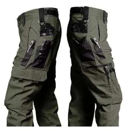 Men's Multi-Pocket Cargo Trousers – Wear-Resistant Tactical Work Pants for Outdoor Use