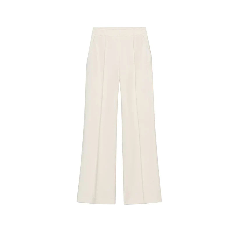 Double-Breasted Long-Sve Suit Jaet 304035 Sewing Decorative High Waist Casual Long Pants 303035 Faionable Women's Set