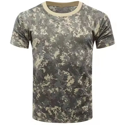 Men's 3D Camo Print T-Shirt – Quick-Dry Polyester, Short Sleeve, Sizes S–5XL