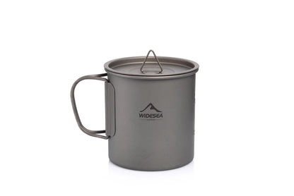 Titanium Camping Cup with Lid – Lightweight Outdoor Mug for Coffee, Tea & Cooking