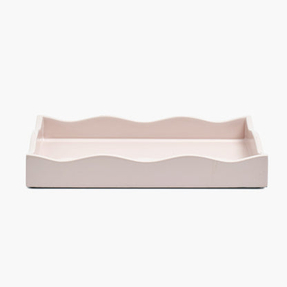 Pink Small Wave Lacquer Tray