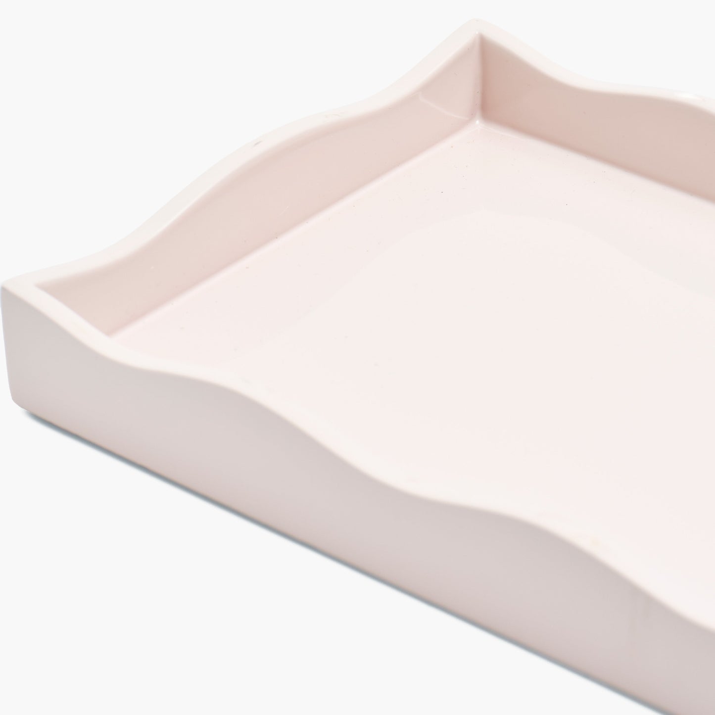 Pink Small Wave Lacquer Tray