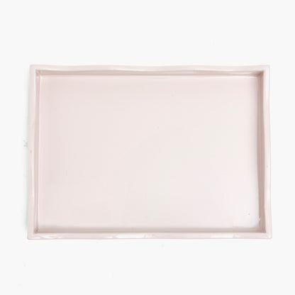 Pink Small Wave Lacquer Tray