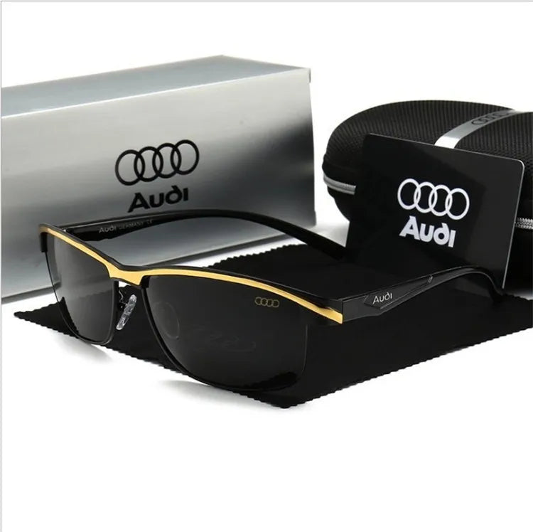 Audi UV400 Polarized Rectangle Sunglasses Glasses for Men Women Driving Motorcycle Outdoor Cycling Glasses AntiGlare Lens 551