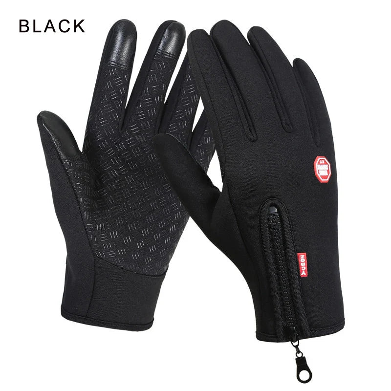 New Winter Gloves Men Women Touch Cold Waterproof Motorcycle Cycle Gloves Male Outdoor Sports Plus Velvet Warm Running Ski Glove