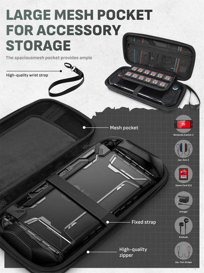 Carrying Case For Nintendo Switch 2 2025 Plus Version SUPCASE Portable Protective Travel Carry Handbag for Blade/Titan Case