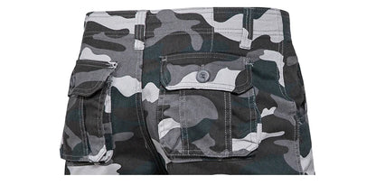 Men's Camo Cargo Shorts – Breathable Cotton Outdoor Sports Half Pants with Side Pockets