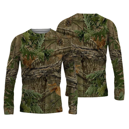Men's 3D Graphic Long Sleeve T-Shirt – Vintage Print Crew Neck Autumn Streetwear Tee