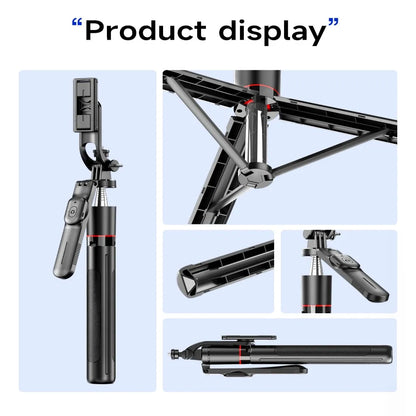 BSLIUFANG 2025 new 1.7M 360° rotation selfie stick tripod foldable stand with Wireless Bluetooth remote control for phone camera