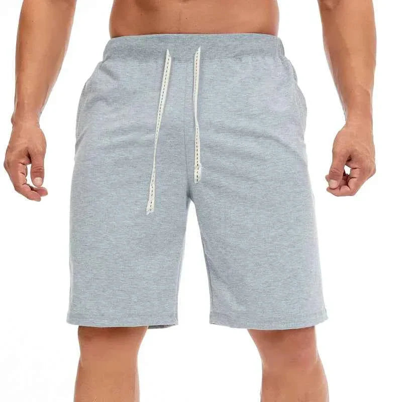 Men's Cotton Blend Beach Shorts – Loose Drawstring Casual Running & Sports Shorts