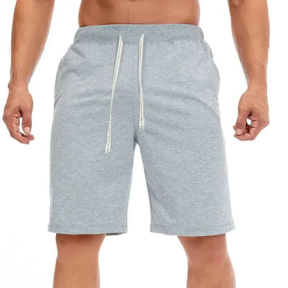 Men's Cotton Blend Beach Shorts – Loose Drawstring Casual Running & Sports Shorts