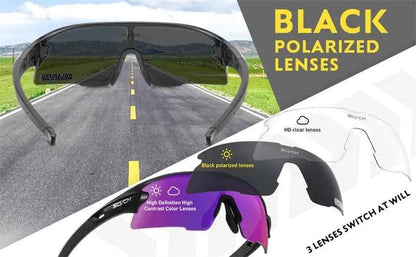SCVCN New Sports Sunglasses Photochromic Cycling Glasses Mountain Bicycle Goggles MTB Road UV400 Protection Sun Eyewear for Man