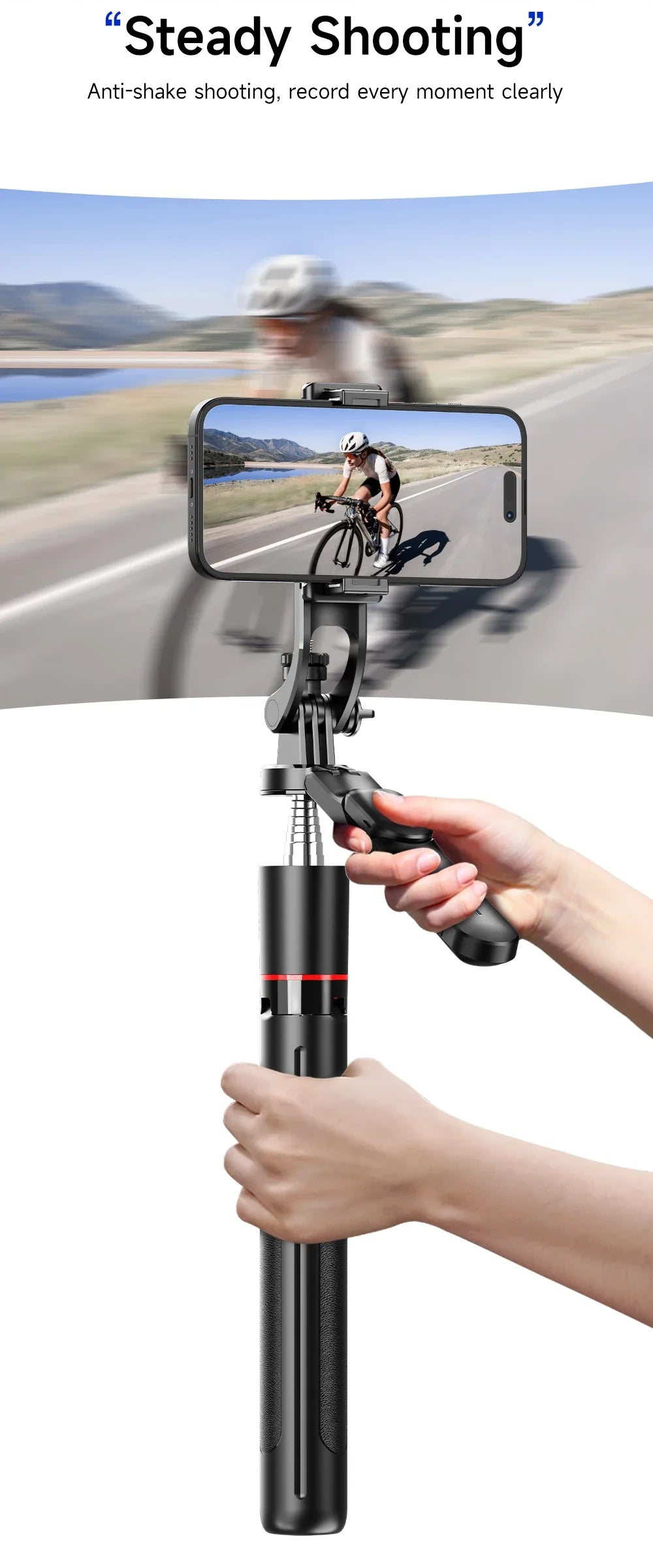 BSLIUFANG 2025 new 1.7M 360° rotation selfie stick tripod foldable stand with Wireless Bluetooth remote control for phone camera