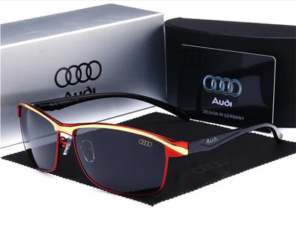 Audi UV400 Polarized Rectangle Sunglasses Glasses for Men Women Driving Motorcycle Outdoor Cycling Glasses AntiGlare Lens 551