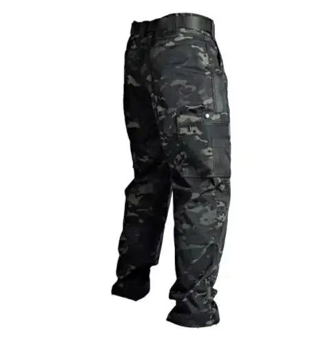 Men's Multi-Pocket Cargo Trousers – Wear-Resistant Tactical Work Pants for Outdoor Use
