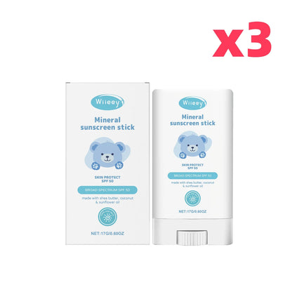Children's Mild Sunscreen Stick Refreshing Not Irritating SPF 50+ Prevent UVA/UVB Sunburn Moisturize Children Nourish Sunscreen