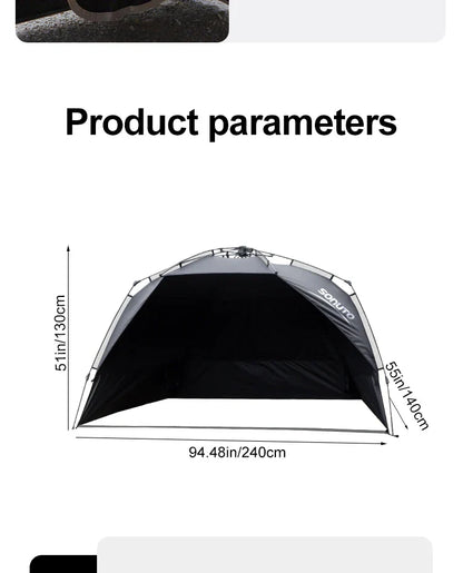 Sonuto Outdoor 3-4P One-Touch Camping Tent Quick Automatic Opening Beach Fishing Tent