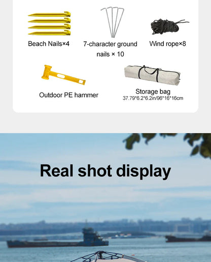 Sonuto Outdoor 3-4P One-Touch Camping Tent Quick Automatic Opening Beach Fishing Tent