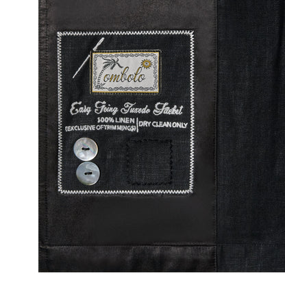 Easy-Going Tuxedo Jacket (Black Linen)