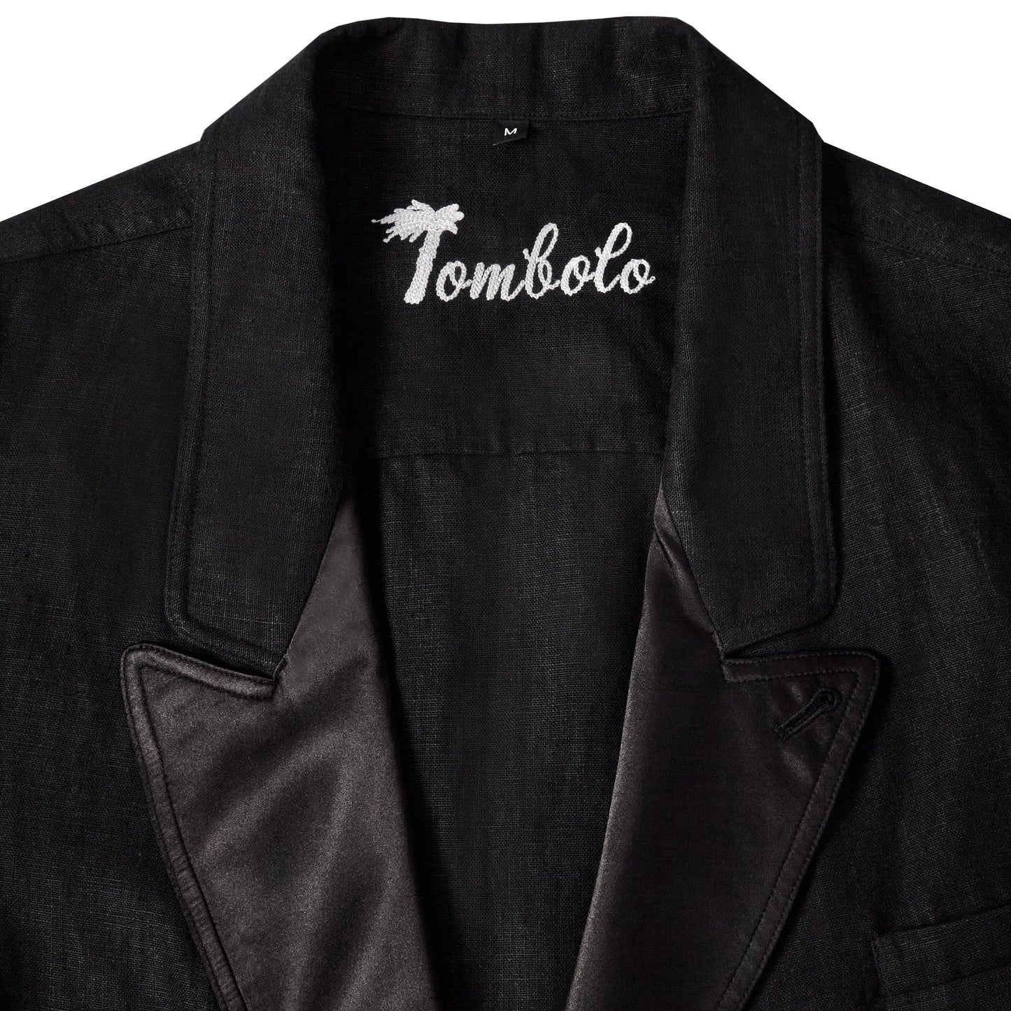 Easy-Going Tuxedo Jacket (Black Linen)