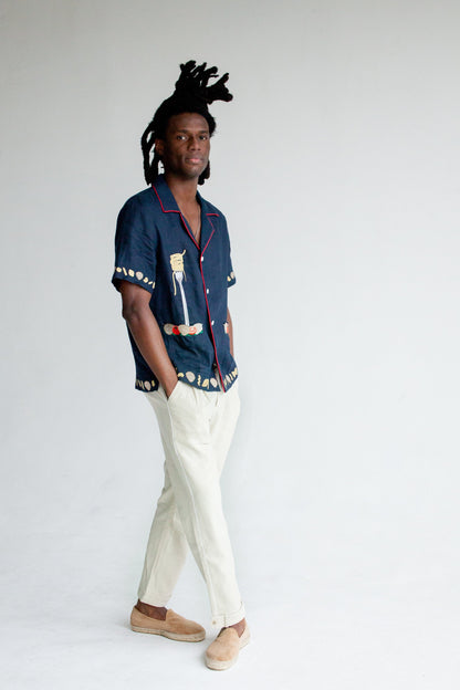'Vongole!' Cabana (Navy)