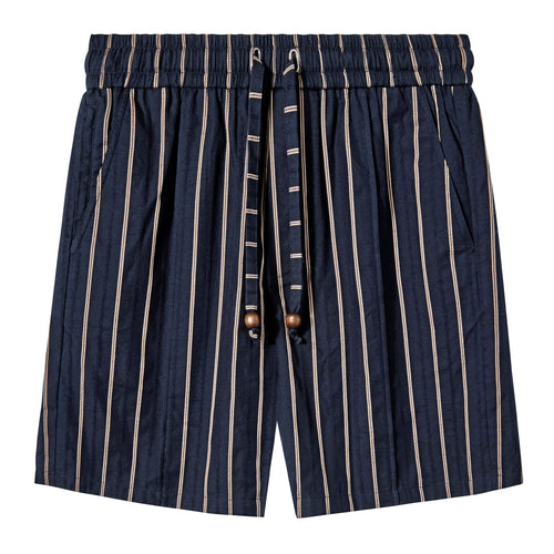 Easy-Going Shorts (Navy Jacquard Stripe)