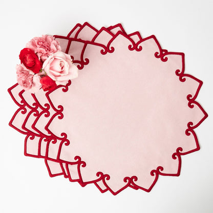 Pink & Red Angelina Placemats (Set of 4)