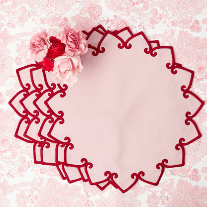 Pink & Red Angelina Placemats (Set of 4)