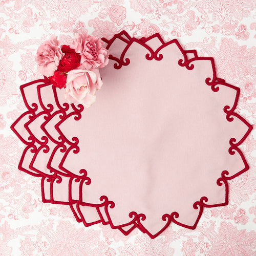Pink & Red Angelina Placemats (Set of 4)