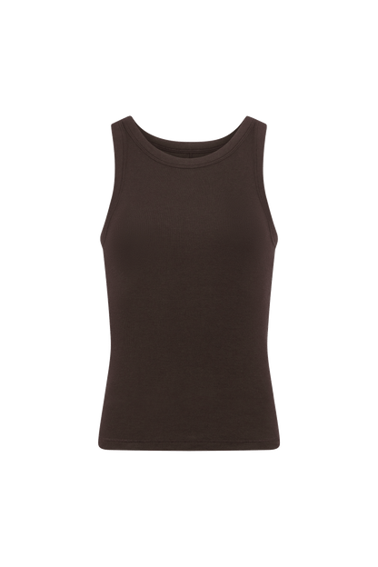 Slinky Rib Tank | Espresso