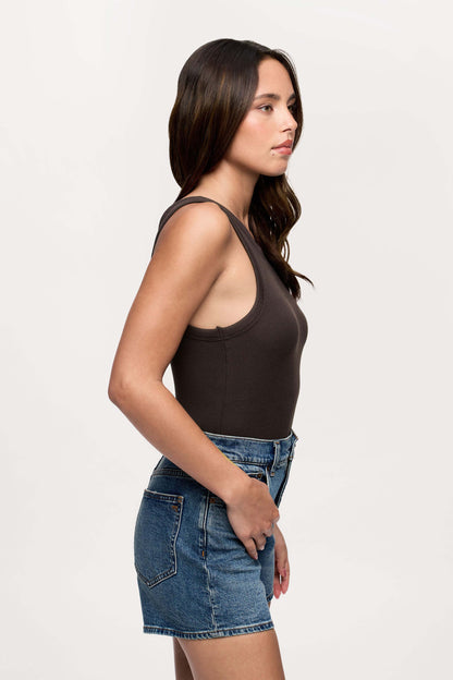 Slinky Rib Tank | Espresso