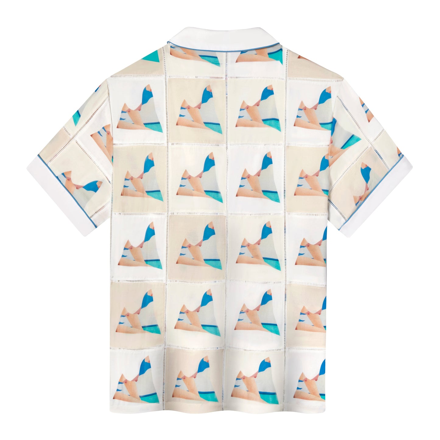 ‘Tom Wesselmann - Seascape Drop-Out’ Patchwork (Silk & Cotton Twill)