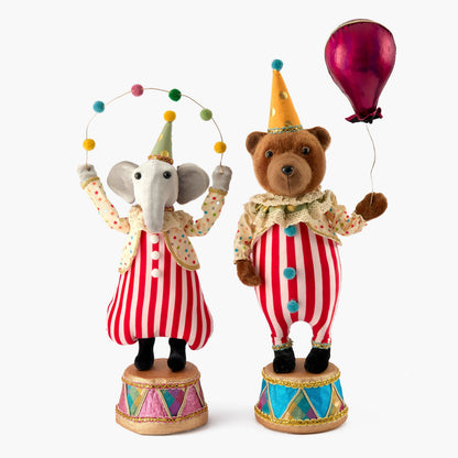 Party Bear & Elephant (Pair)