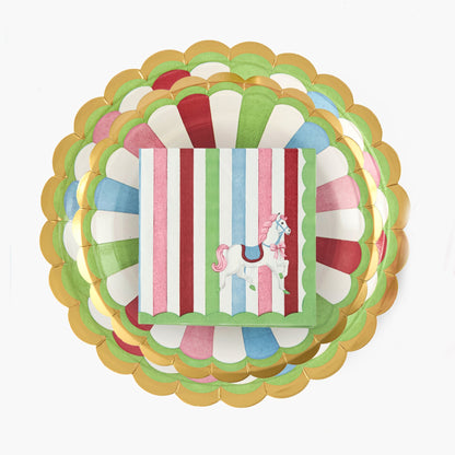 Carousel Party Paper Plates & Napkin Set