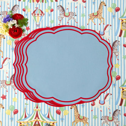 Blue & Red Eloise Placemats (Set of 4)
