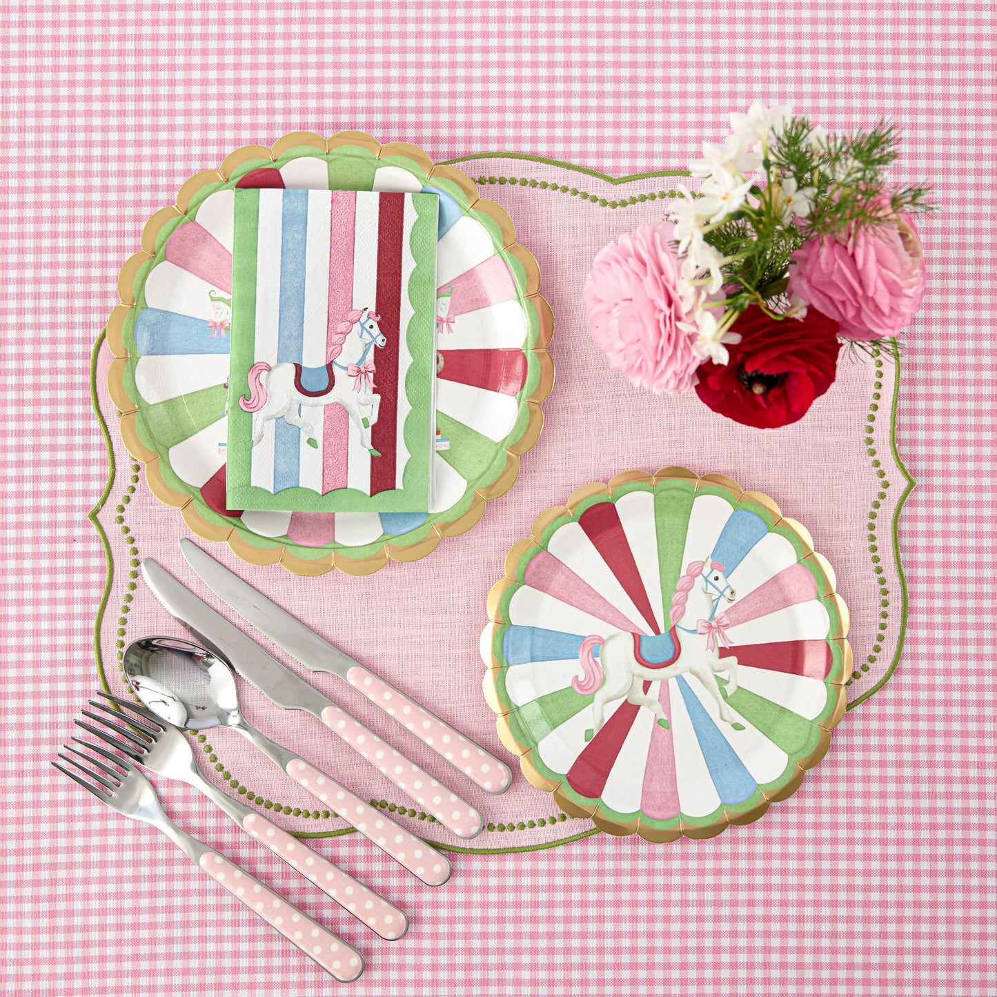 Carousel Party Paper Plates & Napkin Set